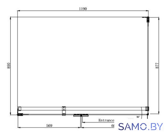 Душевой уголок Ambassador Abner 10011104L 120х90 - Изображение №10 — Интернет-магазин samo.by