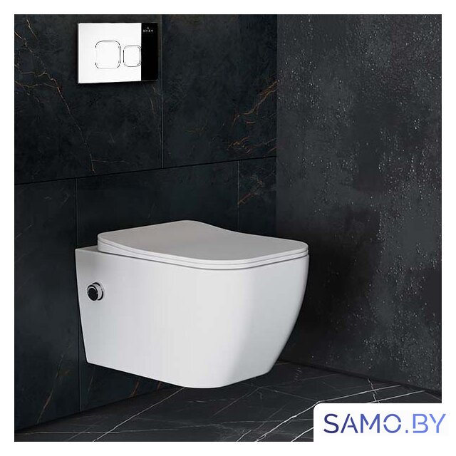 Унитаз подвесной Roxen Cube Bidet One Rimless 6 в 1 StounFix Dual Fresh 552245 (кнопка: хром) - Изображение №8 — Интернет-магазин samo.by
