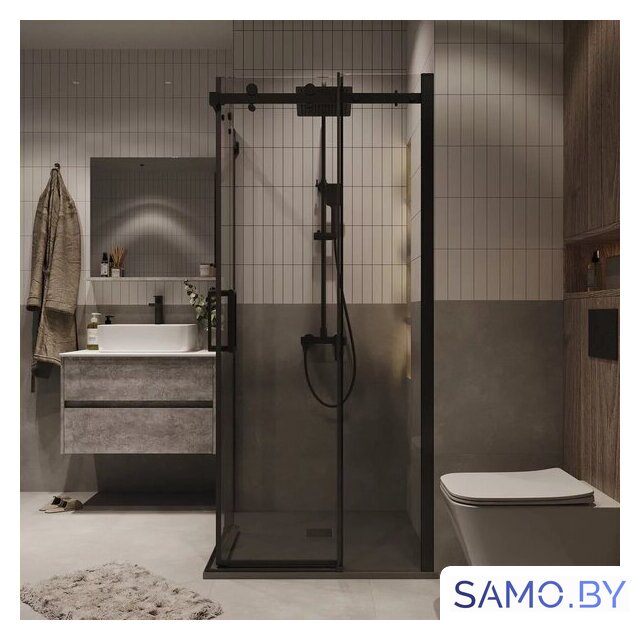 Душевой уголок Grossman Classic 80x80x195 300.K33.04.8080.21.00 (черный матовый/прозрачное стекло) - Изображение №18 — Интернет-магазин samo.by