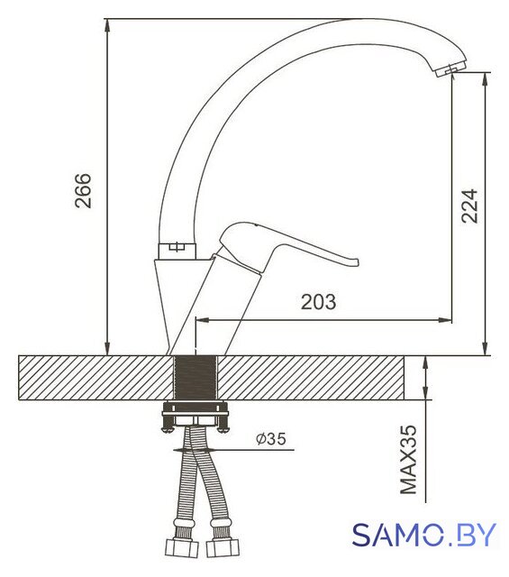 Смеситель Gappo G4150-8 - Изображение №2 — Интернет-магазин samo.by