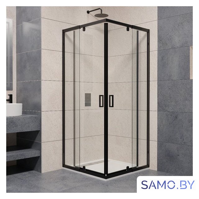 Душевой уголок RGW PA-038B 350803888-14 80x80 (черный/прозрачное стекло) - Изображение №1 — Интернет-магазин samo.by