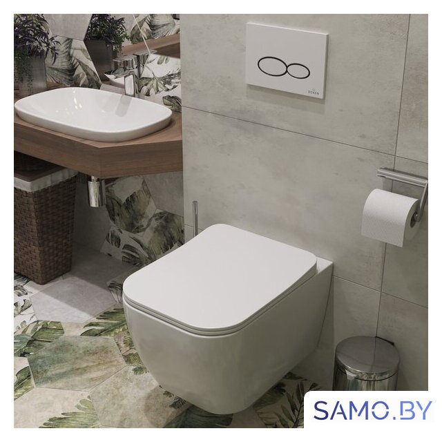 Унитаз подвесной Roxen Cube Bidet 530135-01X Rimless Soft Close с функцией биде - Изображение №3 — Интернет-магазин samo.by