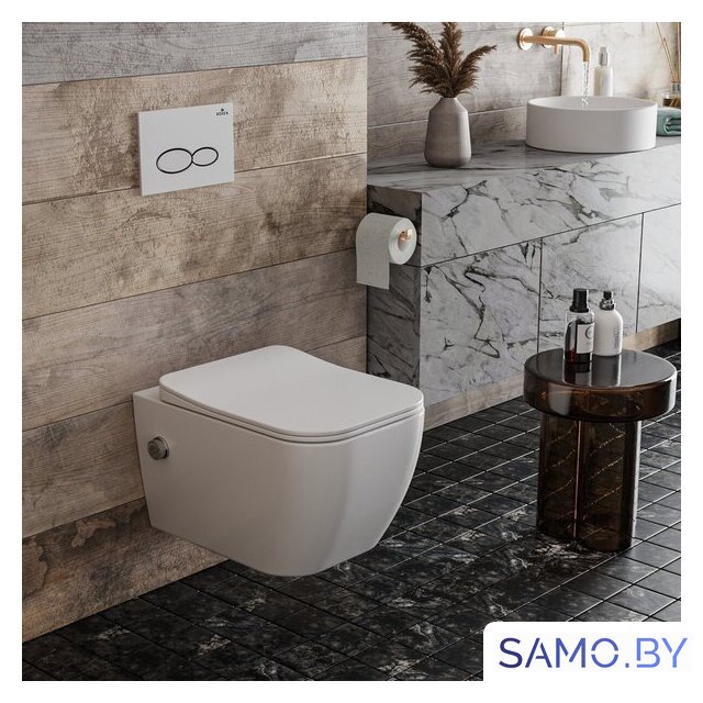 Унитаз подвесной Roxen Cube Bidet 530135-01X Rimless Soft Close с функцией биде - Изображение №4 — Интернет-магазин samo.by