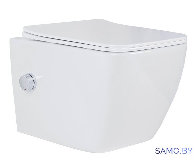 Унитаз подвесной Roxen Cube Bidet 530135-01X Rimless Soft Close с функцией биде - Изображение №8 — Интернет-магазин samo.by