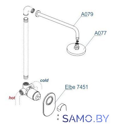 Душевая система  Wasserkraft A12777 - Изображение №5 — Интернет-магазин samo.by