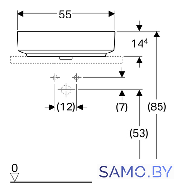 Умывальник Geberit VariForm 500.779.01.2 - Изображение №3 — Интернет-магазин samo.by