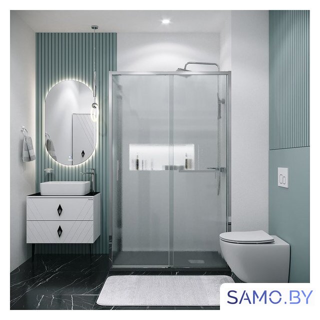 Душевой уголок Grossman Style 100x70x195 120.K33.05.1070.10.02 (хром/стекло шиншилла) - Изображение №10 — Интернет-магазин samo.by