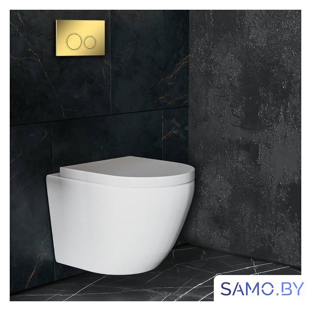 Унитаз подвесной Roxen Antares в комплекте с инсталляцией StounFix Dual Fresh 6 в 1 968011 (кнопка: золото глянцевое ) - Изображение №9 — Интернет-магазин samo.by