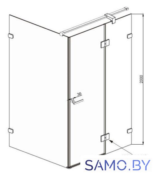 Душевой уголок Ambassador Abner 10011103R 120х80 - Изображение №9 — Интернет-магазин samo.by
