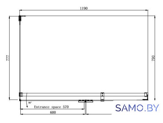 Душевой уголок Ambassador Abner 10011103R 120х80 - Изображение №10 — Интернет-магазин samo.by