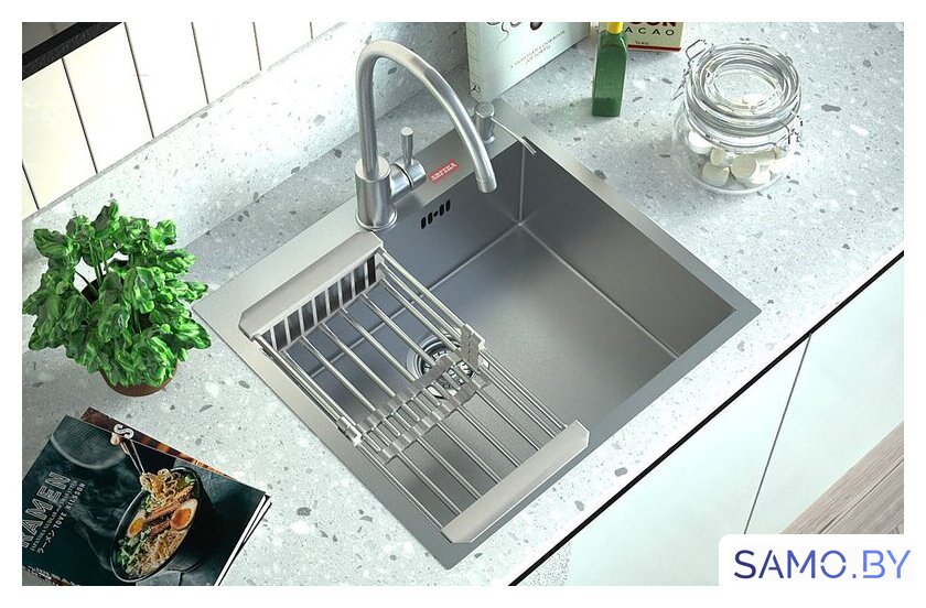 Кухонная мойка ARFEKA Eco AR 500*500 Satin - Изображение №6 — Интернет-магазин samo.by