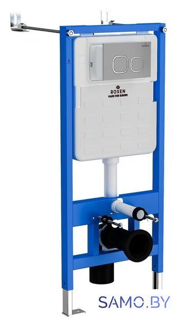 Унитаз подвесной Roxen Cube Bidet One Rimless 6 в 1 StounFix Dual Fresh 569118 (кнопка: матовая) - Изображение №4 — Интернет-магазин samo.by