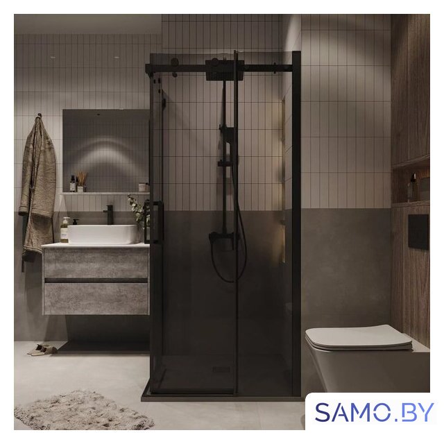 Душевой уголок Grossman Classic 80x80x195 300.K33.04.8080.21.10 (черный матовый/тонированное стекло) - Изображение №19 — Интернет-магазин samo.by