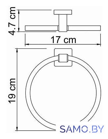 Держатель для полотенца Wasserkraft Lippe K-6560 - Изображение №3 — Интернет-магазин samo.by
