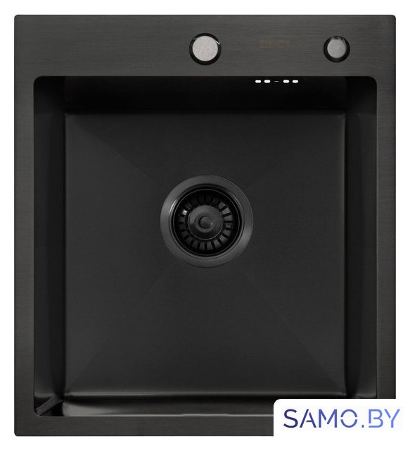 Кухонная мойка ARFEKA ECO AR 450*500 BLACK PVD NANO - Изображение №2 — Интернет-магазин samo.by