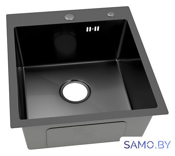 Кухонная мойка ARFEKA ECO AR 450*500 BLACK PVD NANO - Изображение №3 — Интернет-магазин samo.by