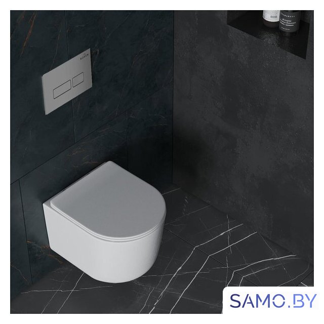Унитаз подвесной Roxen Simple Compact в комплекте с инсталляцией StounFix Dual Fresh 6 в 1 966808 (кнопка: серый гранит) - Изображение №15 — Интернет-магазин samo.by