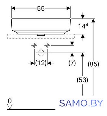 Умывальник Geberit VariForm 500.774.01.2 - Изображение №3 — Интернет-магазин samo.by