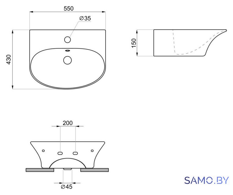 Умывальник Lavinia Boho Bathroom Sink 33311076 - Изображение №6 — Интернет-магазин samo.by