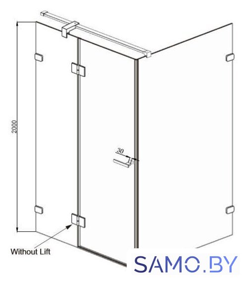 Душевой уголок Ambassador Abner 10011103L 120х80 - Изображение №9 — Интернет-магазин samo.by