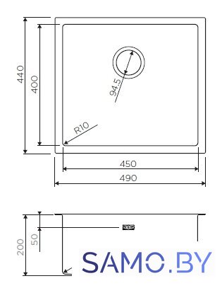 Кухонная мойка Omoikiri Taki 49-U/IF-N - Изображение №2 — Интернет-магазин samo.by