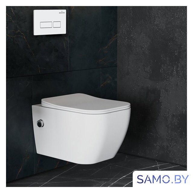 Унитаз подвесной Roxen Cube Bidet в комплекте с инсталляцией StounFix Dual Fresh 6 в 1 577477 (кнопка: белый глянец) - Изображение №11 — Интернет-магазин samo.by
