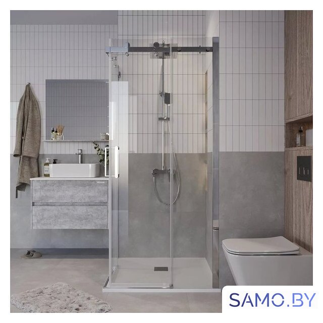 Душевой уголок Grossman Classic 90x90x195 300.K33.04.9090.10.00 (хром/прозрачное стекло) - Изображение №9 — Интернет-магазин samo.by