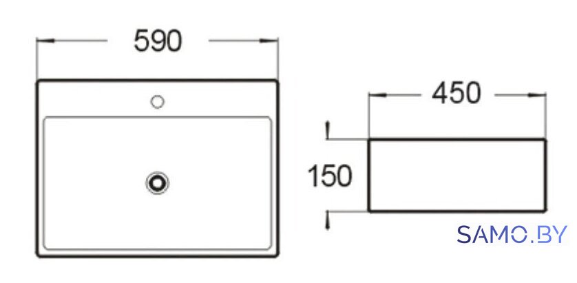 Умывальник SantiLine SL-1002 - Изображение №2 — Интернет-магазин samo.by