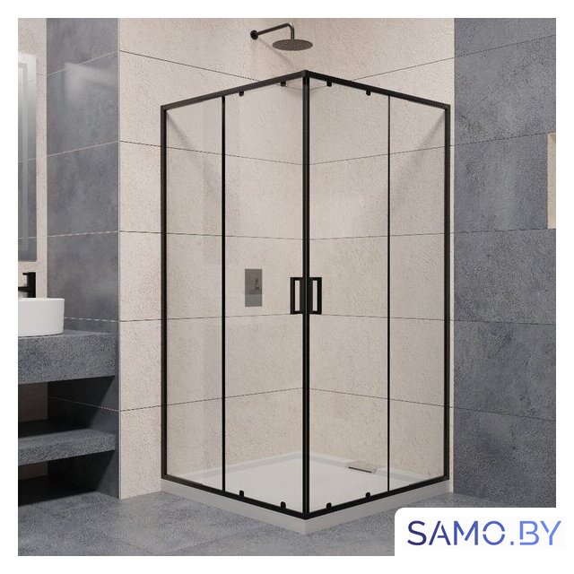 Душевой уголок RGW PA-030B 350803000-14 100x100 (черный/прозрачное стекло) - Изображение №1 — Интернет-магазин samo.by