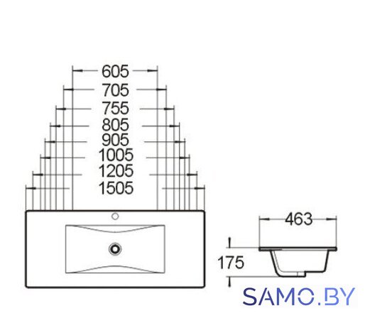 Умывальник SantiLine SL-2102 (80) - Изображение №2 — Интернет-магазин samo.by