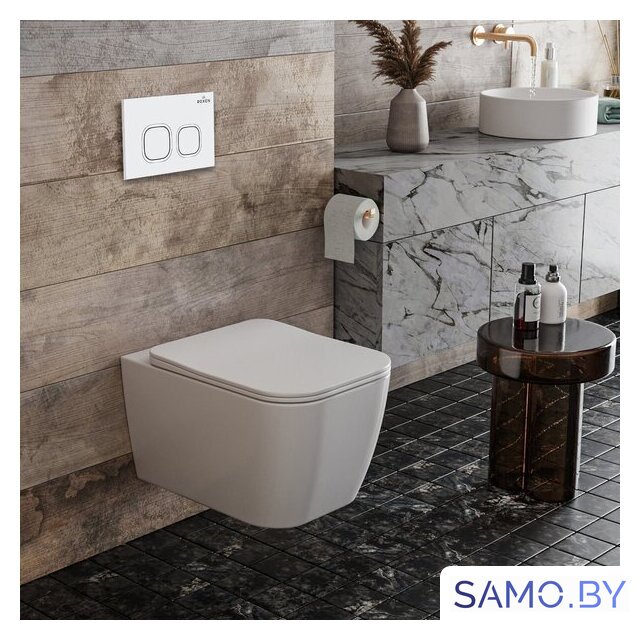 Унитаз подвесной Roxen Cube в комплекте с инсталляцией StounFix Dual Fresh 6 в 1 534002 (кнопка: белый глянец) - Изображение №11 — Интернет-магазин samo.by