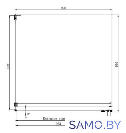 Душевой уголок Ambassador Abner 10011102R 100х100 - Изображение №12 — Интернет-магазин samo.by