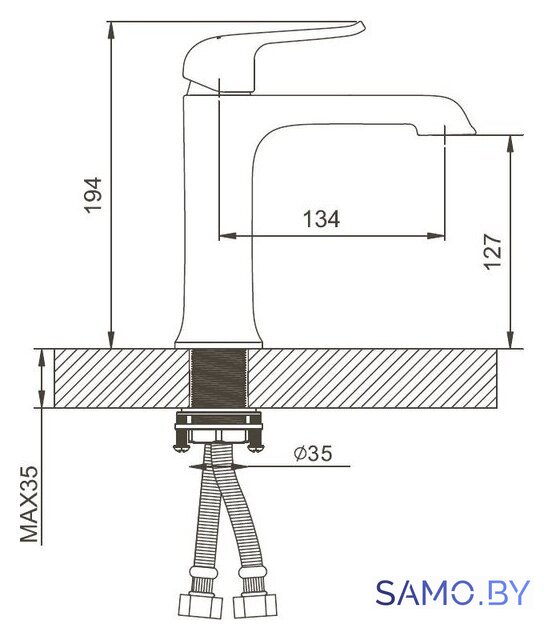 Смеситель Gappo G1050-8 - Изображение №2 — Интернет-магазин samo.by