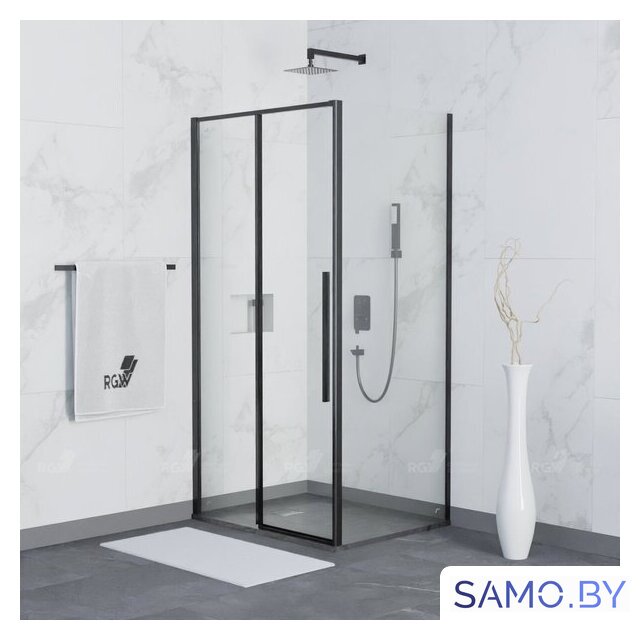 Душевой уголок RGW SV-42B 32324274-014 140x70 (черный/прозрачное стекло) - Изображение №1 — Интернет-магазин samo.by