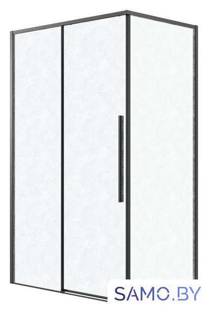 Душевой уголок Grossman Galaxy 100x90x195 120.K33.01.1090.21.02 (черный матовый/стекло шиншилла) - Изображение №1 — Интернет-магазин samo.by
