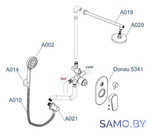 Душевая система  Wasserkraft A14229 - Изображение №7 — Интернет-магазин samo.by