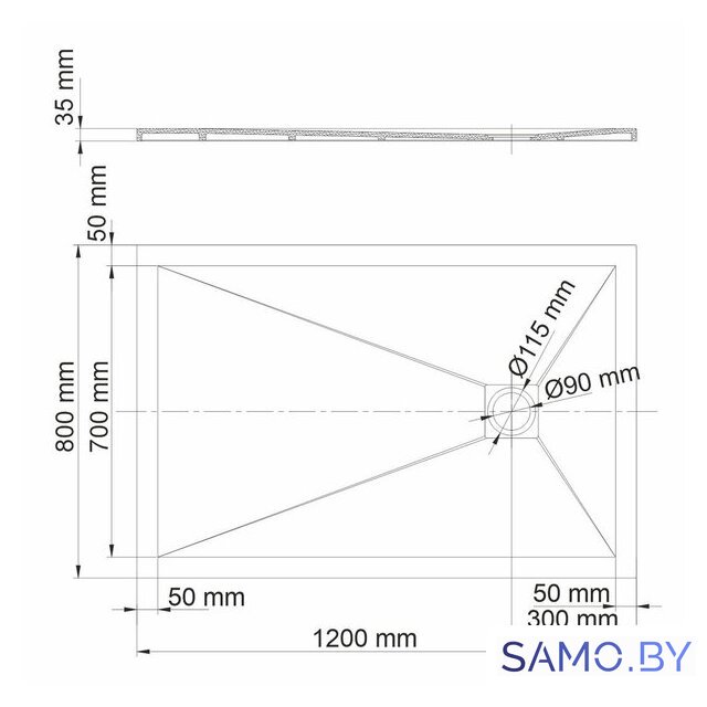 Душевой поддон Wasserkraft Dill 61T06 - Изображение №2 — Интернет-магазин samo.by