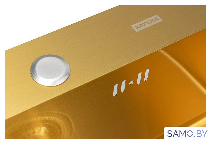 Кухонная мойка ARFEKA ECO AR 450*450 GOLD PVD NANO - Изображение №3 — Интернет-магазин samo.by