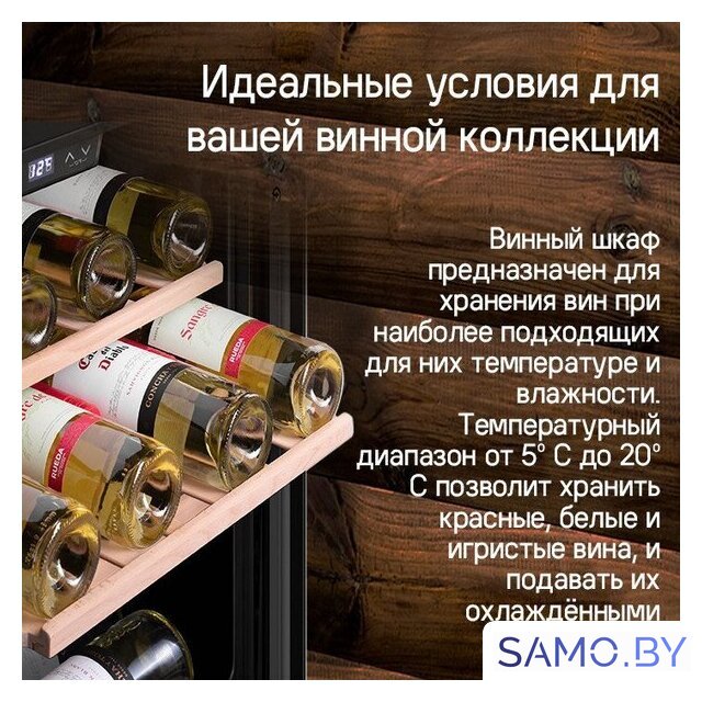 Винный шкаф MAUNFELD MFWC-85SCH34 - Изображение №9 — Интернет-магазин samo.by