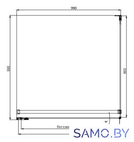 Душевой уголок Ambassador Abner 10011102L 100х100 - Изображение №12 — Интернет-магазин samo.by