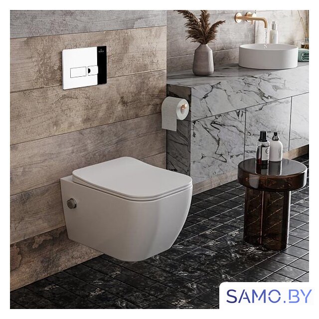 Унитаз подвесной Roxen Cube Bidet One Rimless 6 в 1 StounFix Dual Fresh 596716 (кнопка: хром) - Изображение №12 — Интернет-магазин samo.by