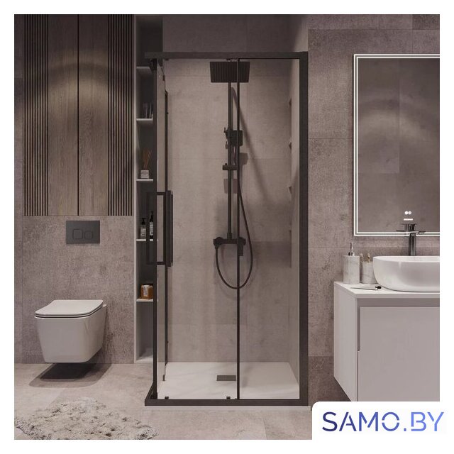 Душевой уголок Grossman Cosmo 80x80x195 300.K33.02.8080.42.00 (графит сатин/прозрачное стекло) - Изображение №19 — Интернет-магазин samo.by