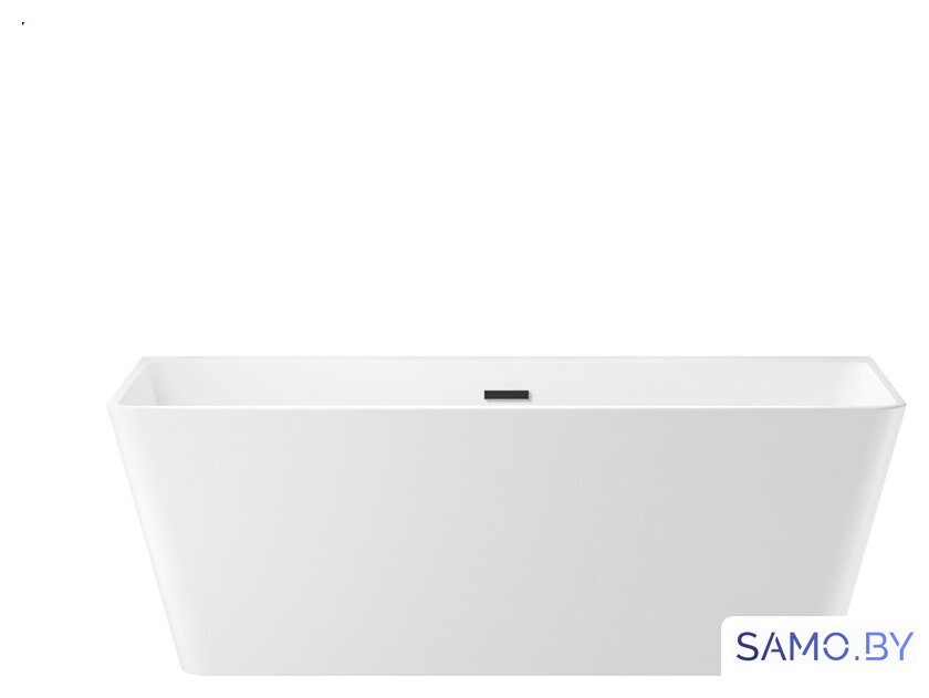 Ванна Wellsee Graceful Pro 168x80 230903003 (отдельностоящая ванна белый глянец, экран, ножки, сифон-автомат матовый черный) - Изображение №1 — Интернет-магазин samo.by