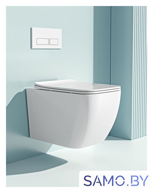 Унитаз подвесной Roxen Cube в комплекте с инсталляцией StounFix Dual Fresh 6 в 1 966482 (кнопка: бежевый) - Изображение №9 — Интернет-магазин samo.by