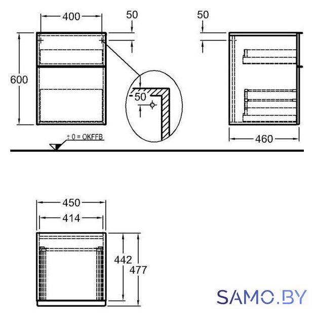  Keramag Тумба iCon 841047 (светлый дуб) - Изображение №7 — Интернет-магазин samo.by