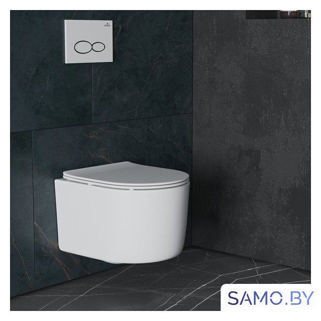 Унитаз подвесной Roxen Simple Compact в комплекте с инсталляцией StounFix Dual Fresh 6 в 1 966428 (кнопка: серый бетон) - Изображение №11 — Интернет-магазин samo.by