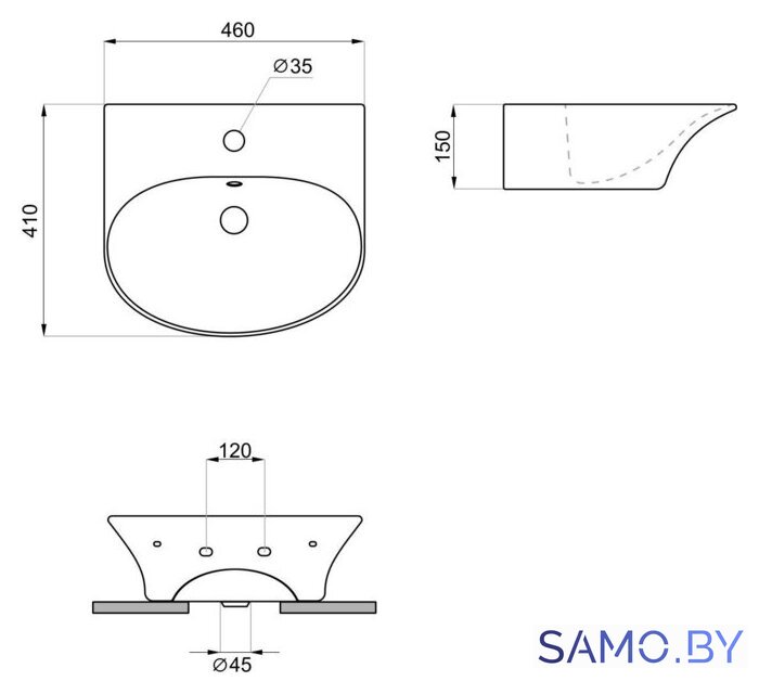 Умывальник Lavinia Boho Bathroom Sink 33311073 - Изображение №6 — Интернет-магазин samo.by