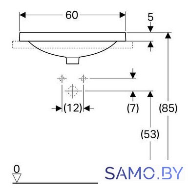 Умывальник Geberit VariForm 500.728.01.2 - Изображение №3 — Интернет-магазин samo.by
