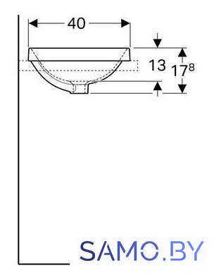 Умывальник Geberit VariForm 500.728.01.2 - Изображение №4 — Интернет-магазин samo.by