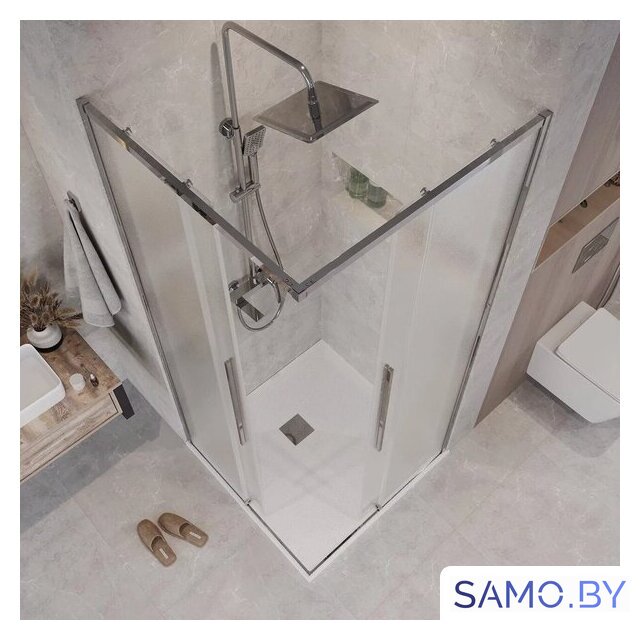 Душевой уголок Grossman Galaxy 100x100x195 300.K33.01.1010.10.02 (хром/шиншилла стекло) - Изображение №18 — Интернет-магазин samo.by